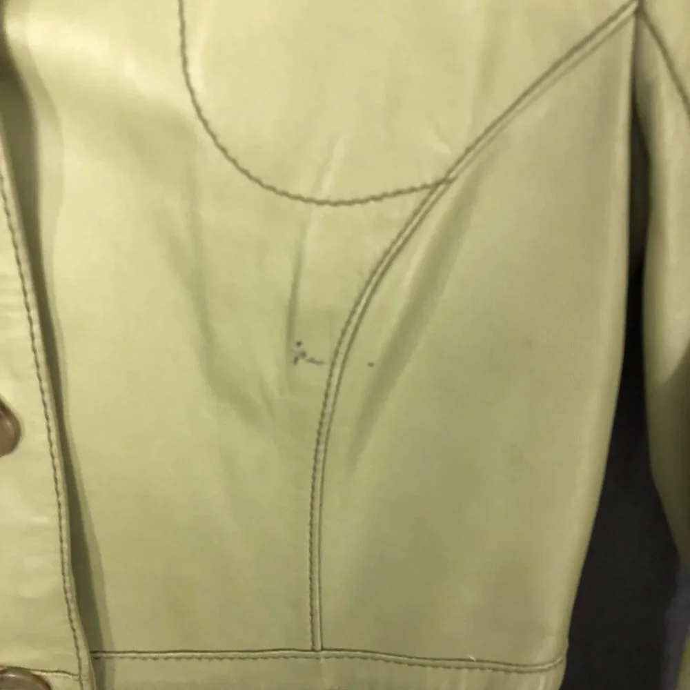 Vintage Y2K Wilsons Leather Green Leather Jacket Size Small - Picture 2 of 10